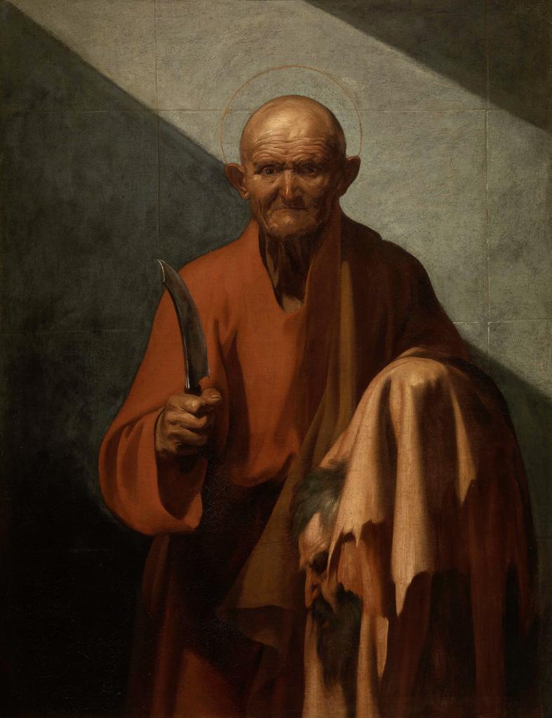 Jusepe de Ribera, Saint Barthélémy, 1612. Huile sur toile, 126 x 97 cm. Florence, Fondazione Roberto Longhi. 