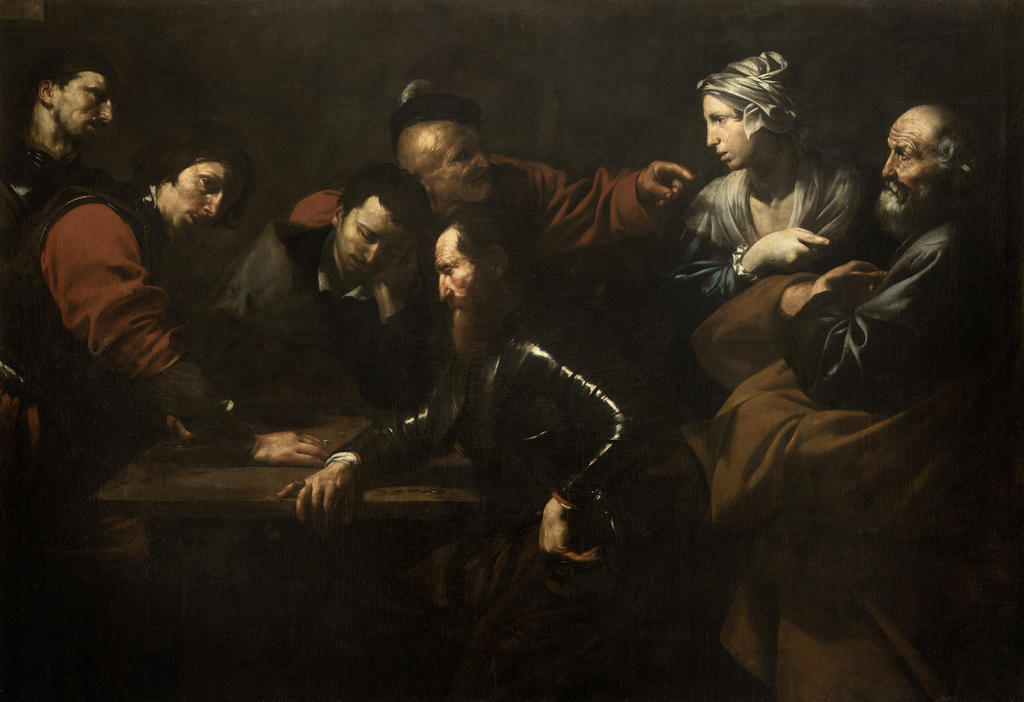 Jusepe de Ribera, Le Reniement de saint Pierre (détail), 1615-1616. Huile sur toile, 163 x 233 cm. Rome, Galleria Corsini. 