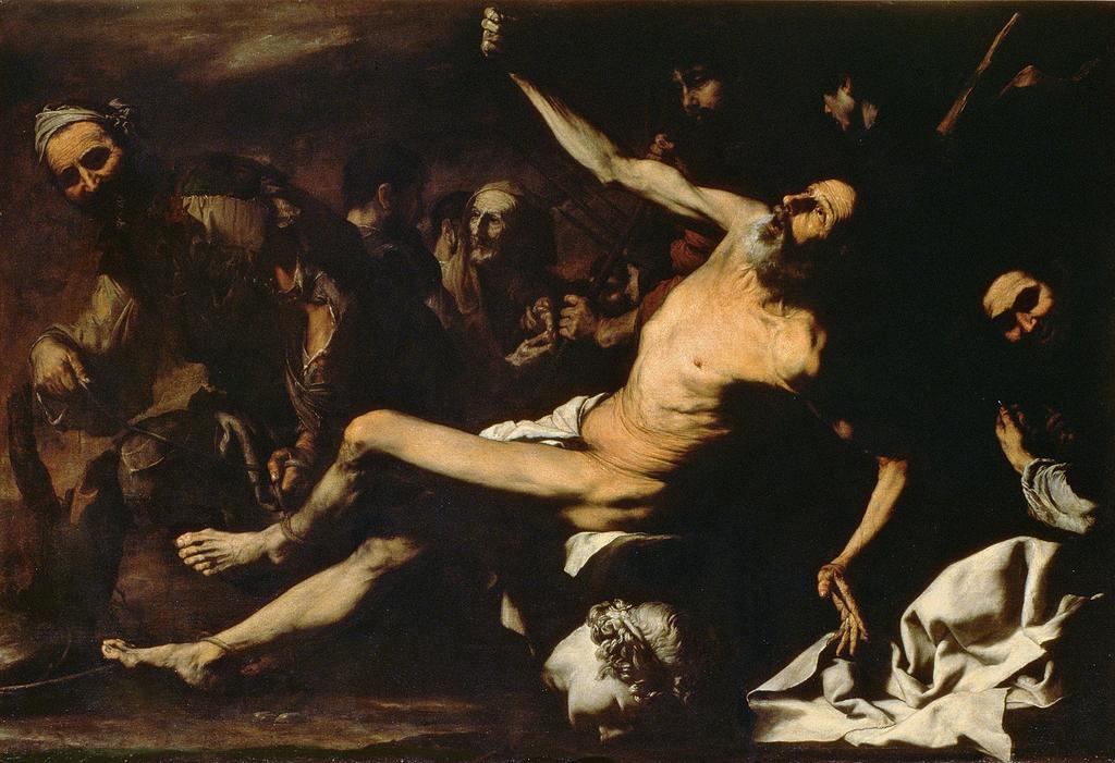 Jusepe de Ribera, Le martyre de saint Barthélémy, 1620. Huile sur toile, 145 x 216 cm. Florence, Palazzo Pitti. 