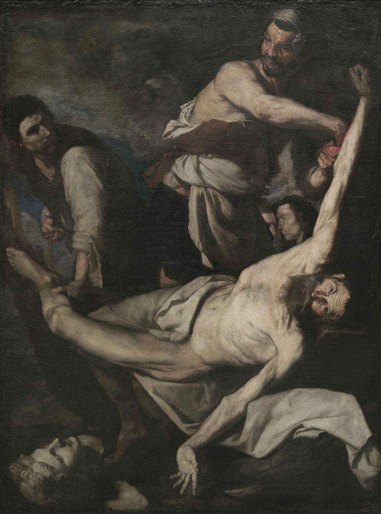 Jusepe de Ribera, Le Martyre de saint Barthélémy, 1644. Huile sur toile, 202 x 153 cm. Museu Nacional d’Art de Catalunya.