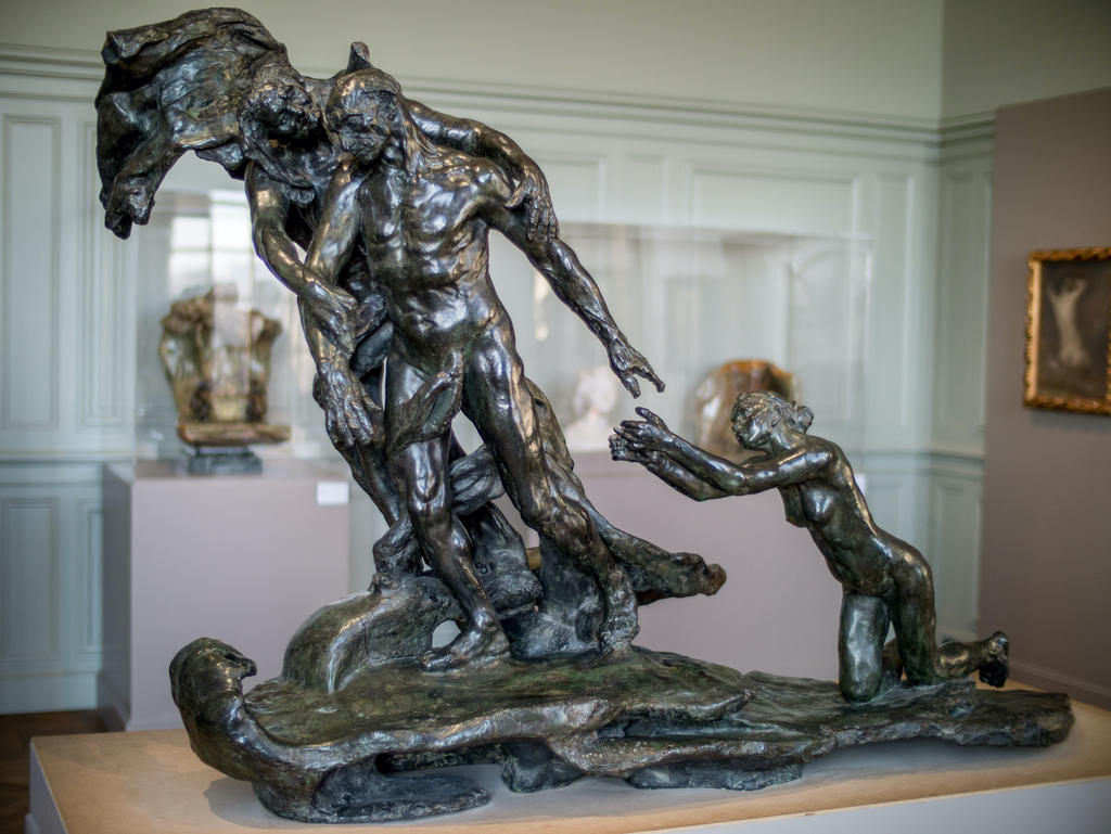 Camille Claudel (1864-1943), L’Âge mûr, dit La Jeunesse et L’Âge mûr, modèle créé en 1898. Bronze à patine brune richement nuancée, 61,5 x 85 x 37,5 cm. Fonte au sable d’Eugène Blot datant de 1907.