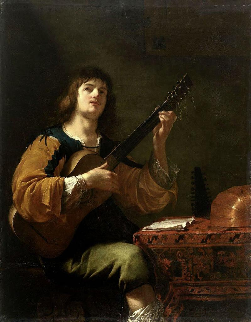 Jean Daret (1614-1668), Joueur de guitare, 1636. Huile sur toile, 128,2 x 101 cm. Aix-en-Provence, musée Granet.