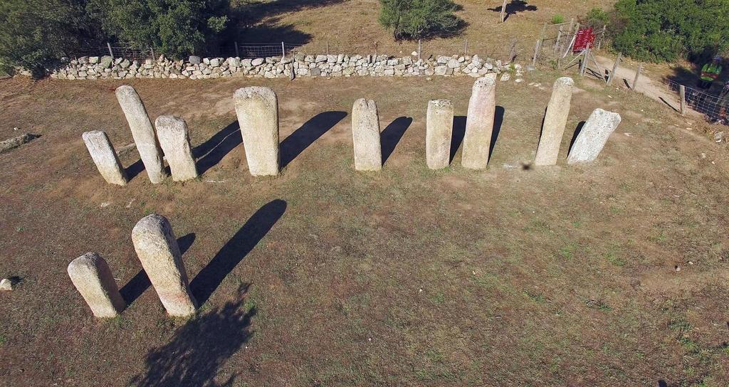 Alignements de menhirs et de statues-menhirs d’I Stantari sur le plateau de Cauria. 