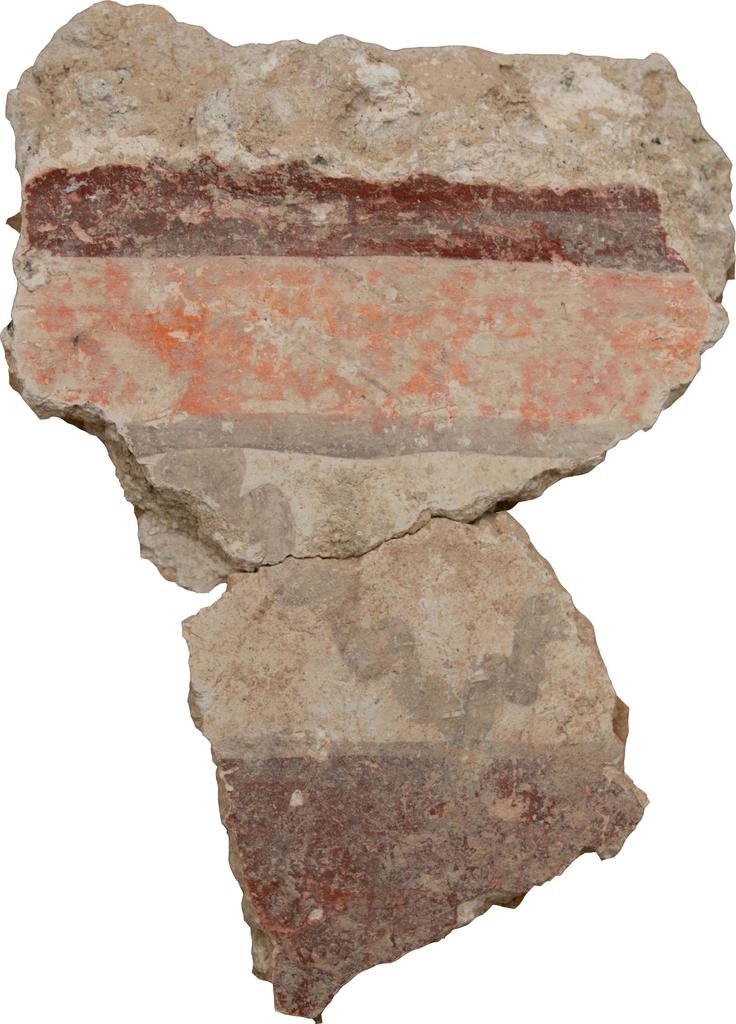 Fragment d’enduit peint provenant de l’étage.