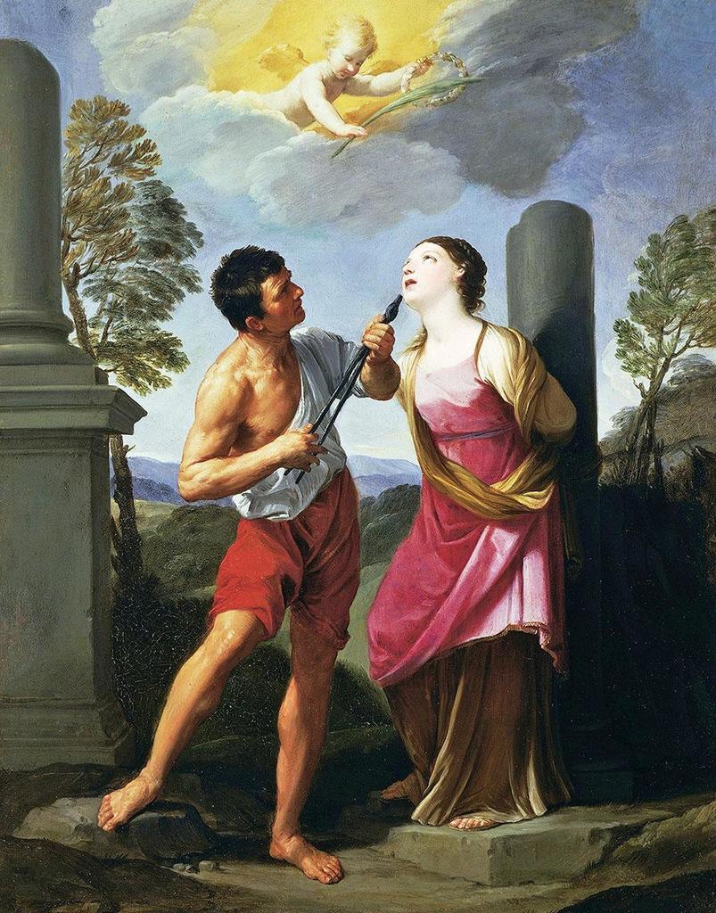 Guido Reni, Le martyre de sainte Apolline, 1612-1614. Huile sur cuivre, 41,4 x 33,6 cm. Collection particulière. 