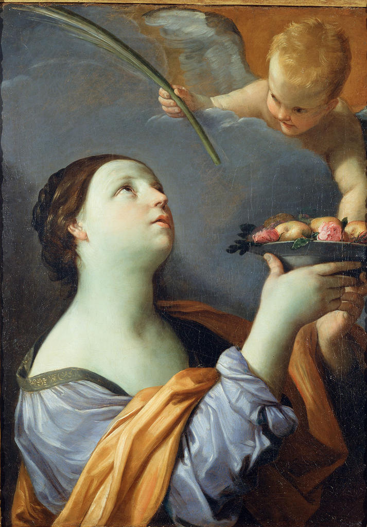 Guido Reni, Sainte Dorothée. Huile sur toile, 85 x 79 cm. Royaume-Uni, collection particulière (courtoisie Robilant + Voena). 
