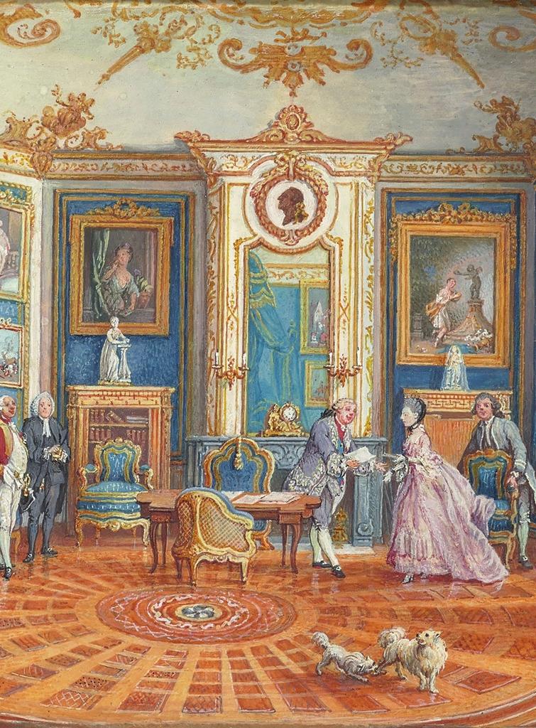 La chambre bleue (détail).