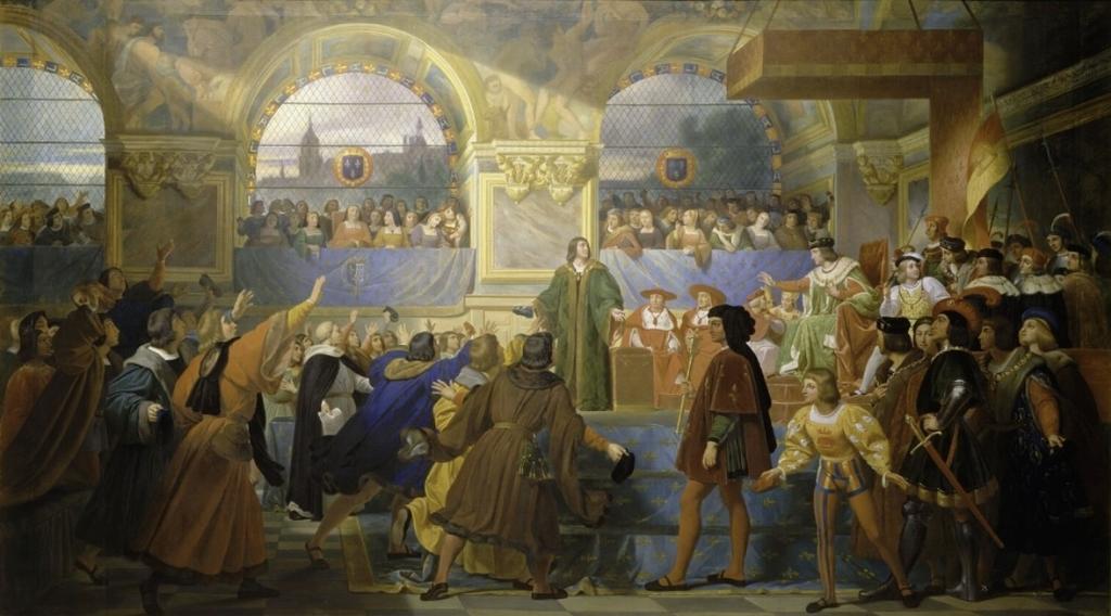 Michel Martin Drölling (1786-1851), Louis XII proclamé « Père du Peuple » aux États généraux tenus à Tours en 1506, 1828. Huile sur enduit. Paris, département des Peintures du musée du Louvre.