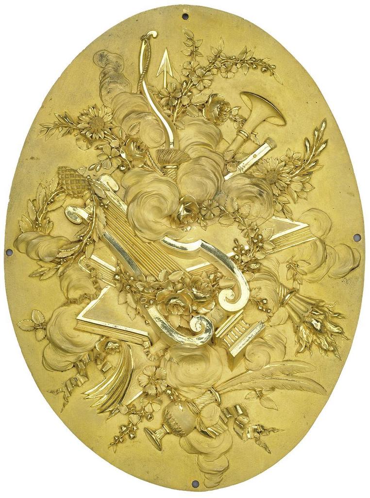 Réplique en bronze doré d’un médaillon marqueté de 1784. Londres, Wallace Collection. 