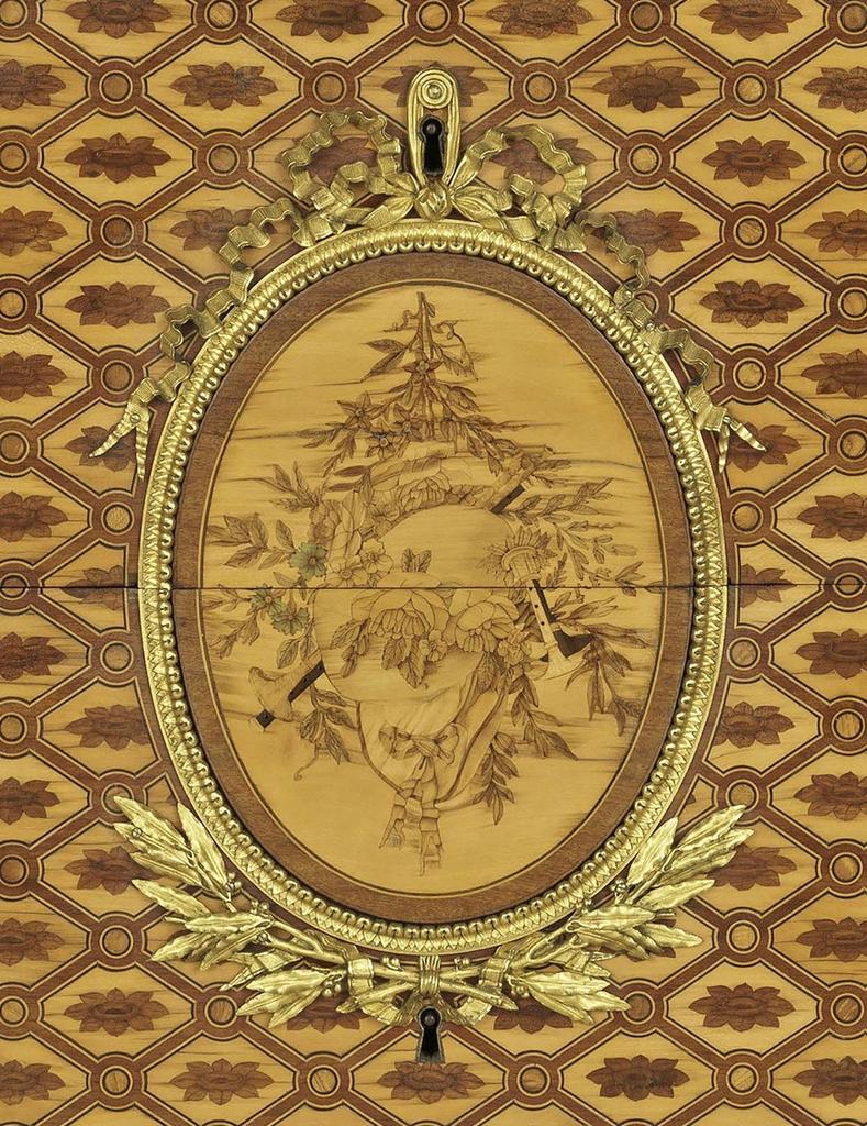 J.-H. Riesener, détail de la commode livrée en 1780 pour le cabinet intérieur de Marie-Antoinetteà Versailles. Londres, Wallace Collection. 