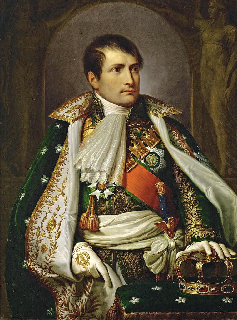 Andrea Appiani (1754-1817), Portrait de trois-quarts de Napoléon en petit habillement de roi d’Italie, 1805. Huile sur toile, 99,4 x 74,2 cm. Vienne, Kunsthistorisches Museum. 