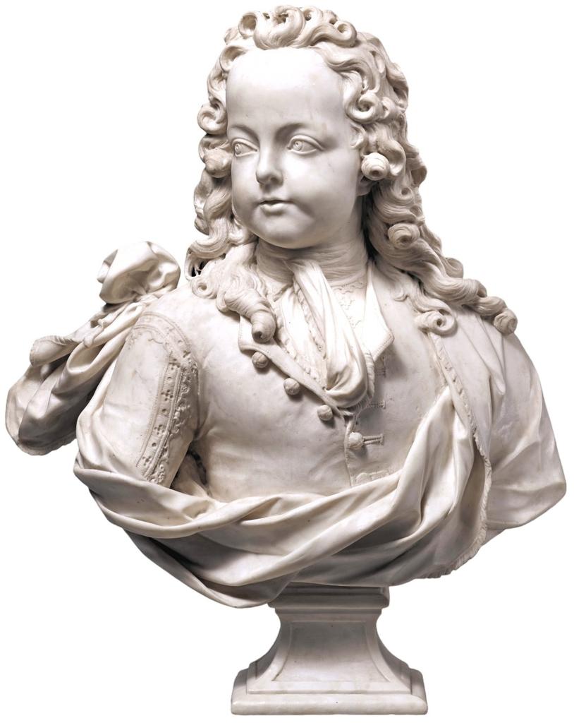 Antoine Coysevox, Louis XV enfant, à l’âge de 5 ans, 1716. Marbre, 59,7 x 50,8 x 22,2 cm. New York, The Frick Collection.