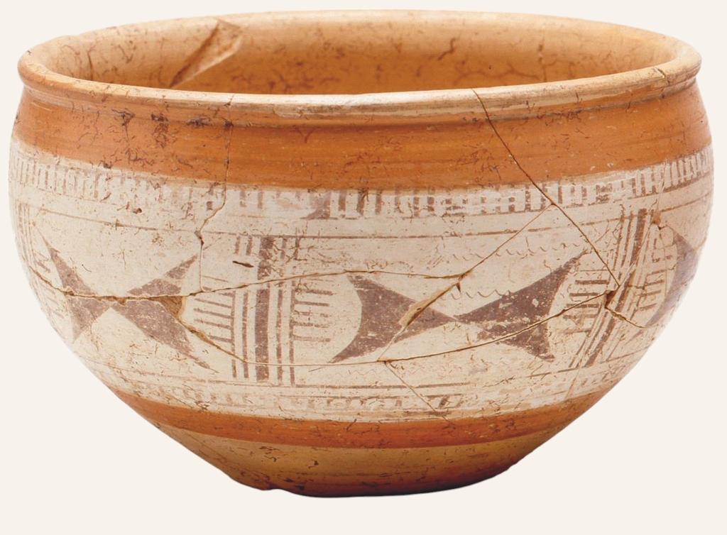 Ier siècle de notre ère, céramique peinte, 12,8 x 20,5 cm.