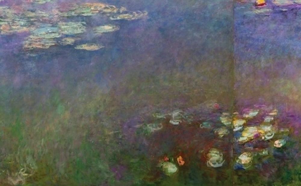 Claude Monet, L’Agapanthe (détail du panneau latéral gauche), 1915-1926. Huile sur toile, 200 x 425 cm. Cleveland, The Cleveland Museum of Art.