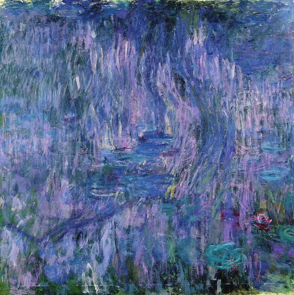 Claude Monet, Nymphéas, reflets de saule, 1916-1919. Huile sur toile, 200 x 200 cm. Paris, musée Marmottan Monet.
