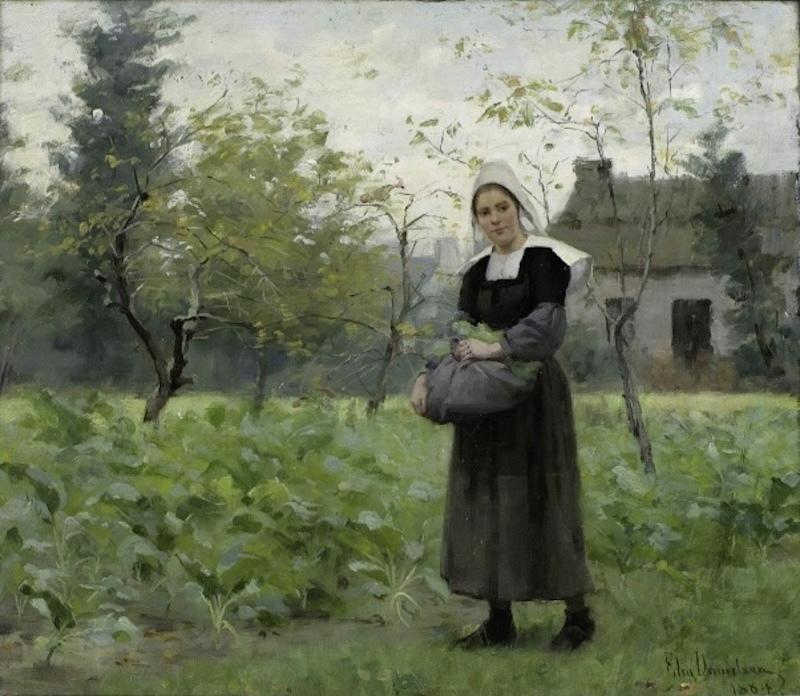Elin Danielson-Gambogi (1861-1919), Jeune Bretonne, 1884. Huile sur toile, 45 x 51,5 cm. Achat en 2021. 