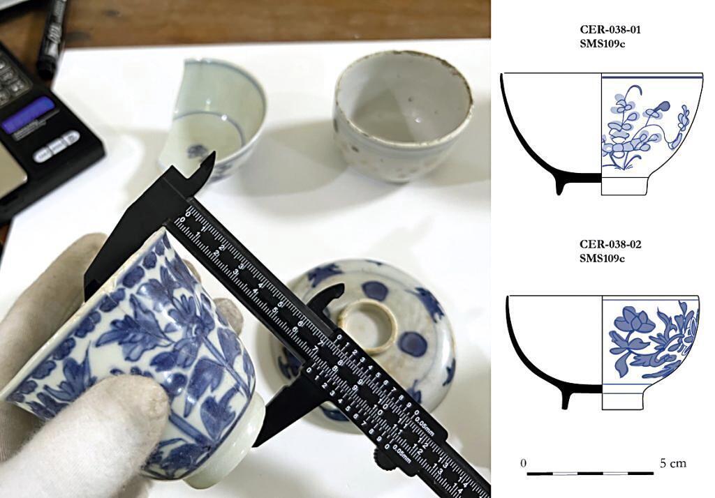 Étude en cours des porcelaines chinoises du supposé Fiery Dragon. Musée de la Reine Bétia, îlot Madame, île Sainte-Marie.