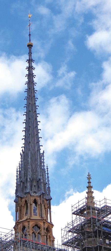 Détail de la flèche de Notre-Dame reconstruite d’après celle de Viollet-le-Duc.
