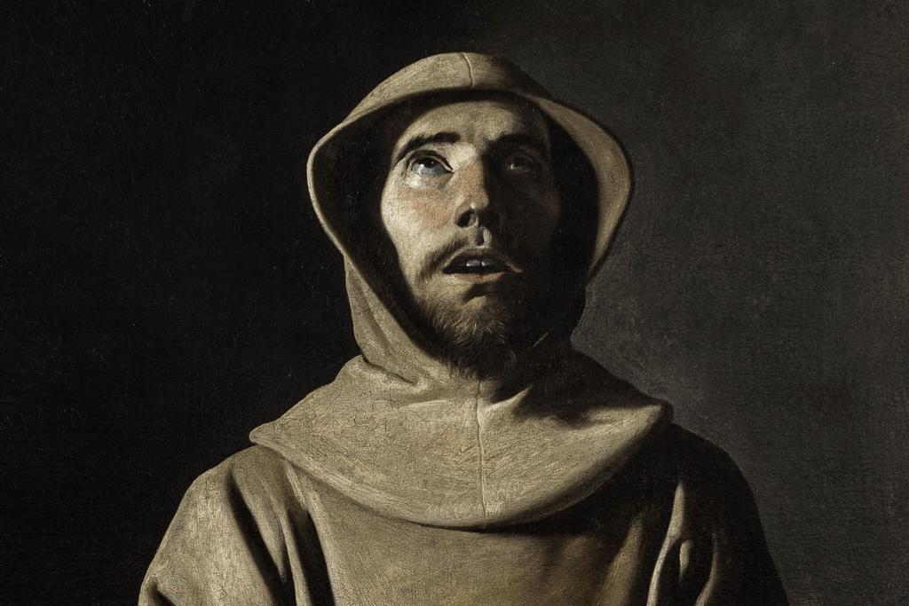 Francisco de Zurbarán, Saint François d’Assise (détail), 1636. Huile sur toile, 209 x 110 cm. Lyon, musée des Beaux-Arts.