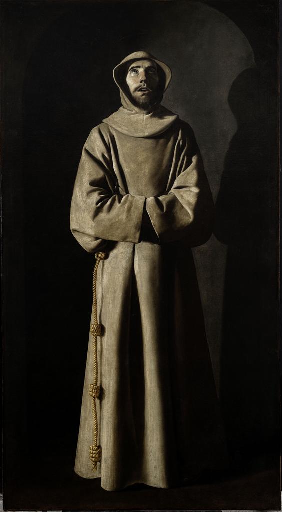 Francisco de Zurbarán, Saint François d’Assise, 1636. Huile sur toile, 209 x 110 cm. Lyon, musée des Beaux-Arts. 