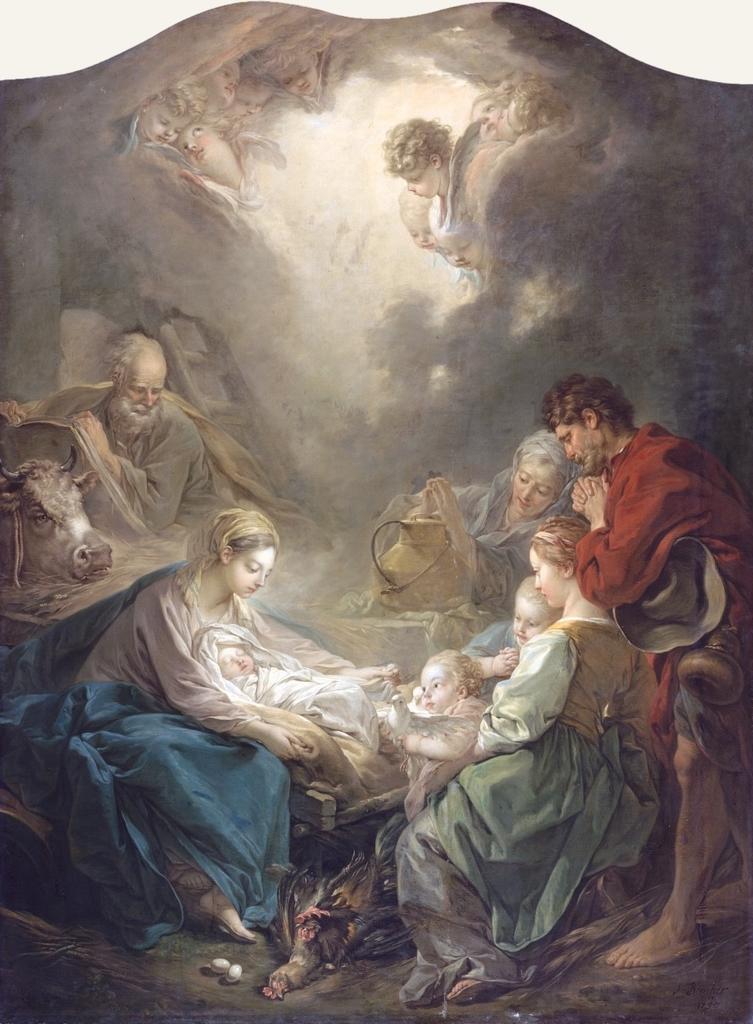 François Boucher, La Lumière du monde, 1750. Huile sur toile, 175 x 130 cm. Paris, musée du Louvre, en dépôt au musée des Beaux-Arts de Lyon.