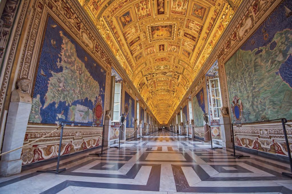Galerie des cartes géographiques. États pontificaux du Vatican, musées du Vatican.