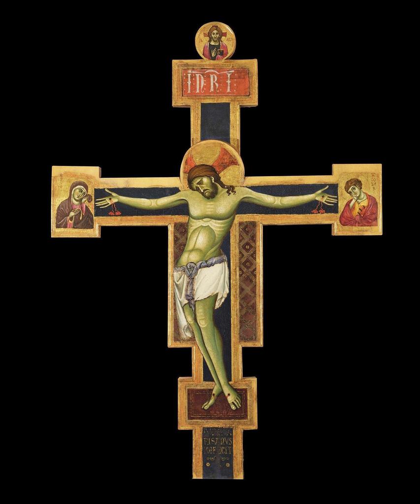 Giunta di Capitino, dit Giunta Pisano (documenté de 1229 à 1265 (?)), Croix peinte, dite de San Ranierino, vers 1240-1250. Tempera et huile sur bois, 184 x 134 cm. Pise, Museo nazionale di San Matteo. 