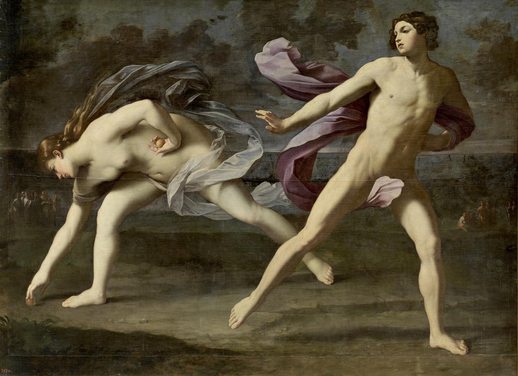 Guido Reni, Atalante et Hippomène, vers 1620-1625. Huile sur toile, 206 x 279 cm. Madrid, museo nacional del Prado. 