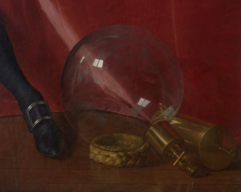 Détail du ballon de verre.