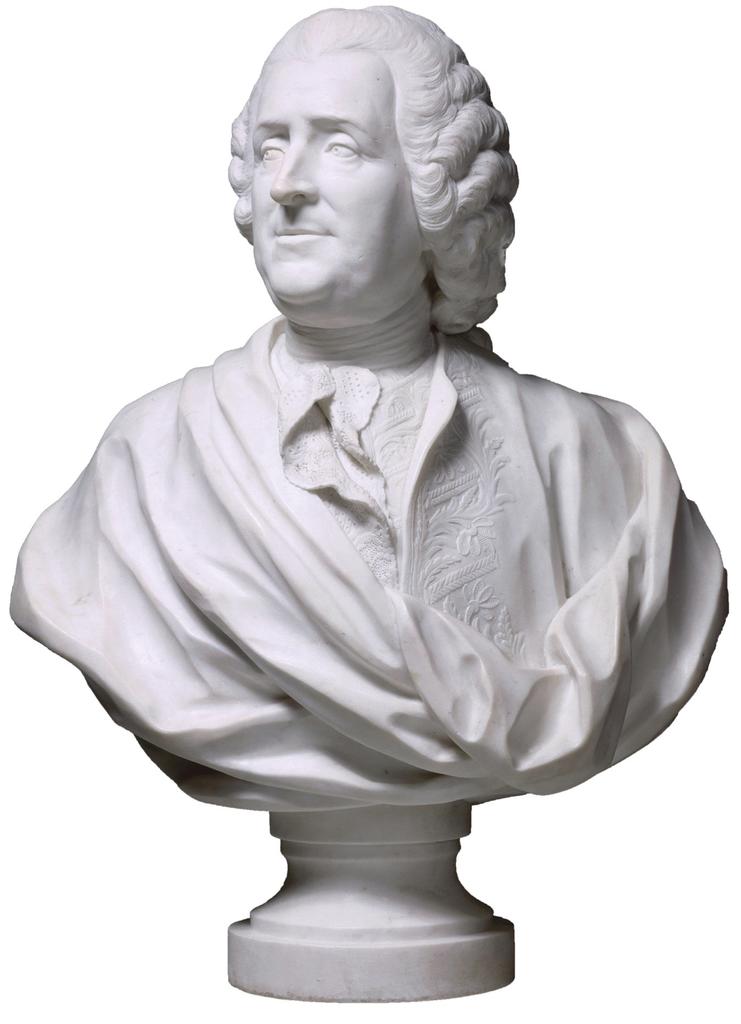 Jean-Baptiste II Lemoyne, Ange Jacques Gabriel, premier architecte du roi, vers 1750. Marbre, 76 x 59,5 x 32 cm. Paris, musée du Louvre.