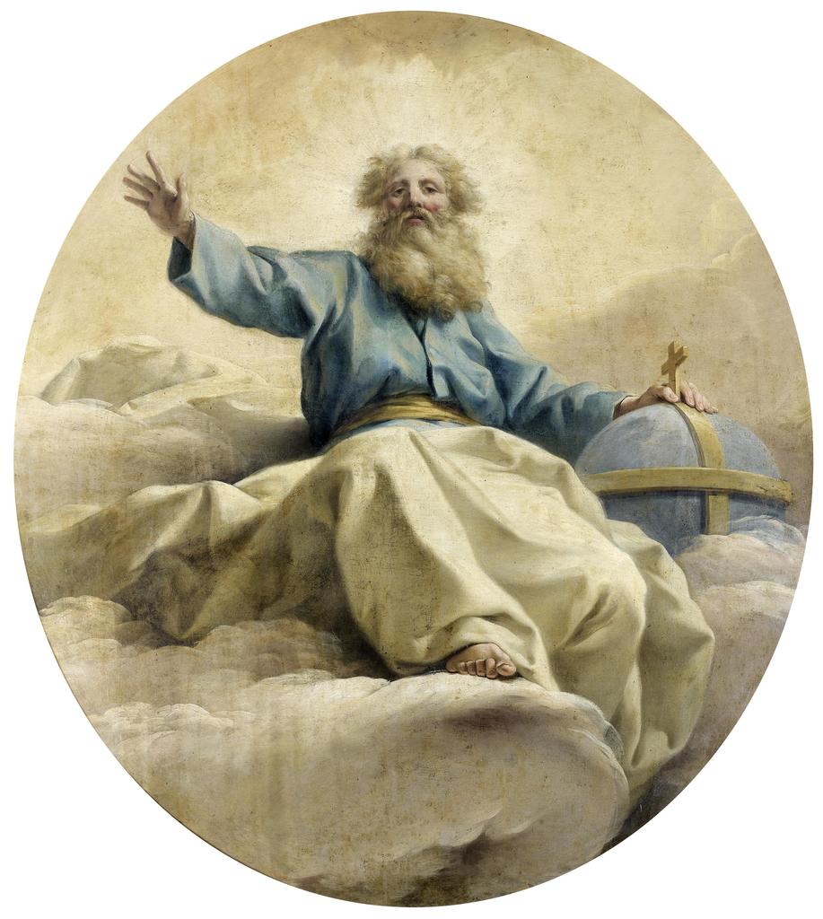 Jean Jouvenet (1644-1717), Le Père éternel. Huile sur toile de forme ovale. Adjugé 186 418 € (frais inclus) le 8 novembre 2011.