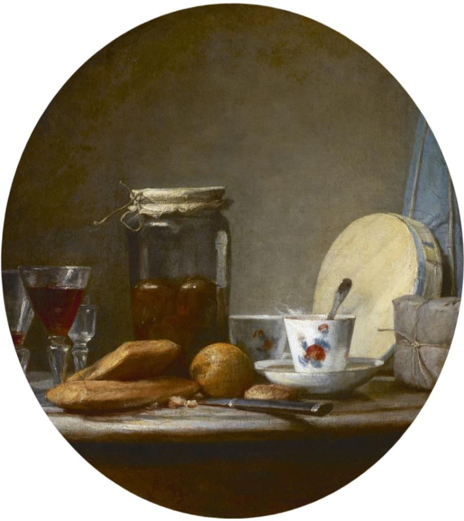 Jean Siméon Chardin, Le Bocal d’abricots, 1758. Huile sur toile, 57,2 × 50,8 cm Toronto, Art Gallery of Ontario.