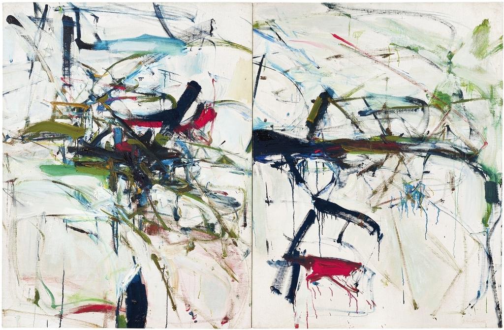 Joan Mitchell, The Bridge, 1956. Huile sur toile, 116,2 x 178,8 cm. Fredriksen Family Art Collection.