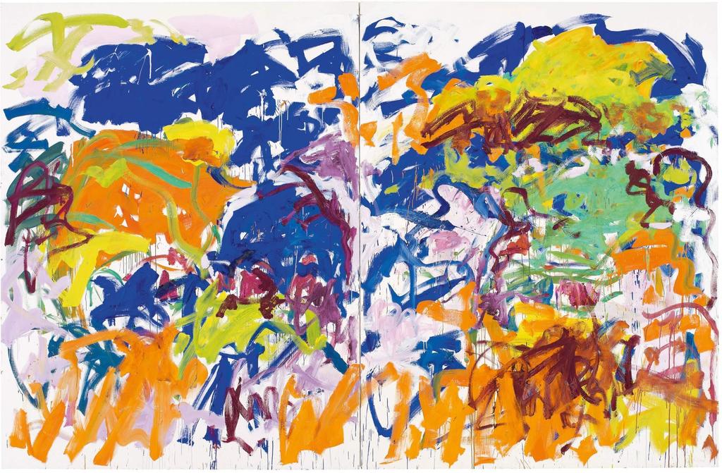 Joan Mitchell, Ici, 1992. Huile sur toile, 260 x 400,1 cm. Collection de Saint Louis Art Museum, Missouri. 