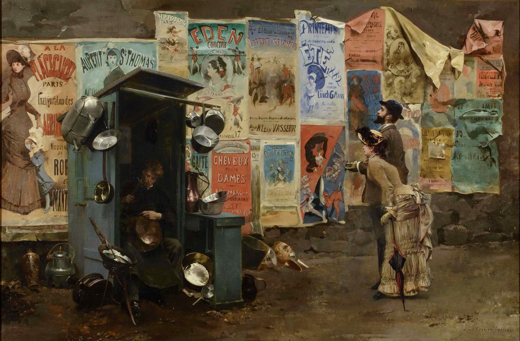 Louis-Robert Carrier-Belleuse (1848-1913), L’Étameur, 1882. Huile sur toile, 64,8 x 97,8 cm. Collection particulière.