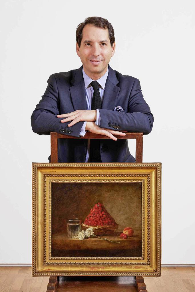 Matthieu Fournier et Le Panier de fraises des bois de Chardin adjugé 24,4 M€ (frais inclus) le 23 mars 2022.
