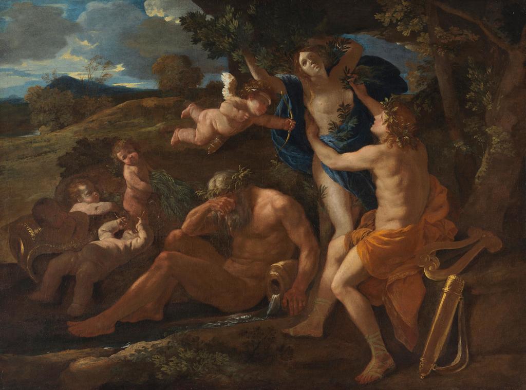 Apollon et Daphné, vers 1627. Huile sur toile, 97,4 x 131 cm. Munich, Bayerische Staatsgemäldesammlungen München, Alte Pinakothek.