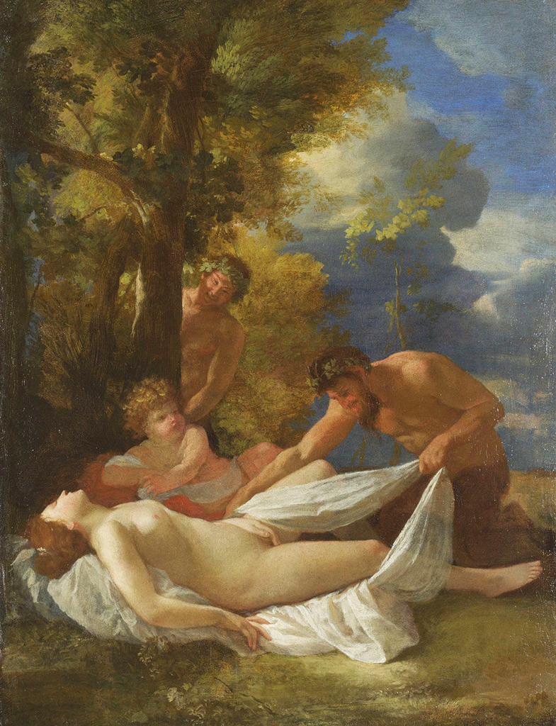 Vénus épiée par deux satyres, vers 1626. Huile sur toile, 66,4 x 50,3 cm. Londres, The National Gallery.