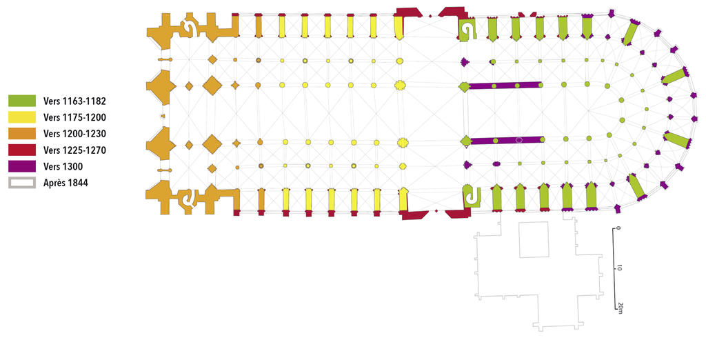 Plan de Notre-Dame de Paris. 