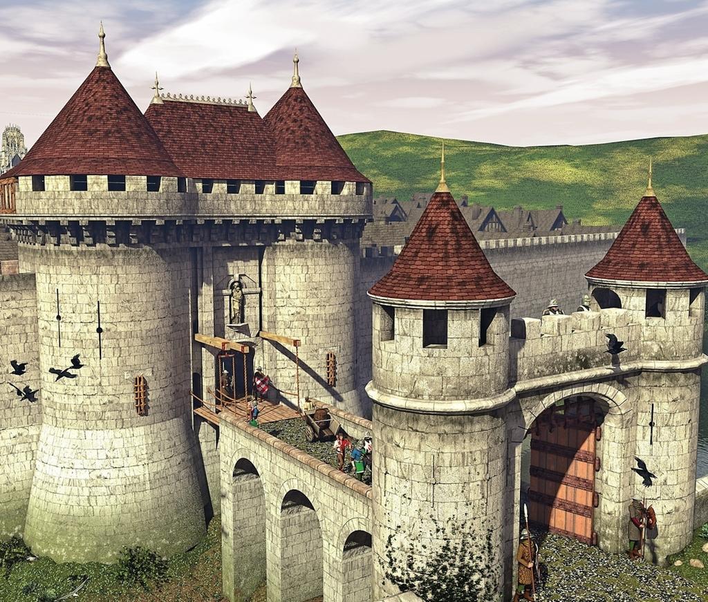 Proposition de restitution de l’état de la porte pendant la guerre de Cent Ans.