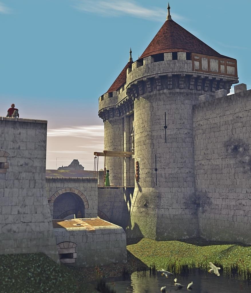 Évocation de l’état moderne de la porte, peu après le siège d’Henri IV.