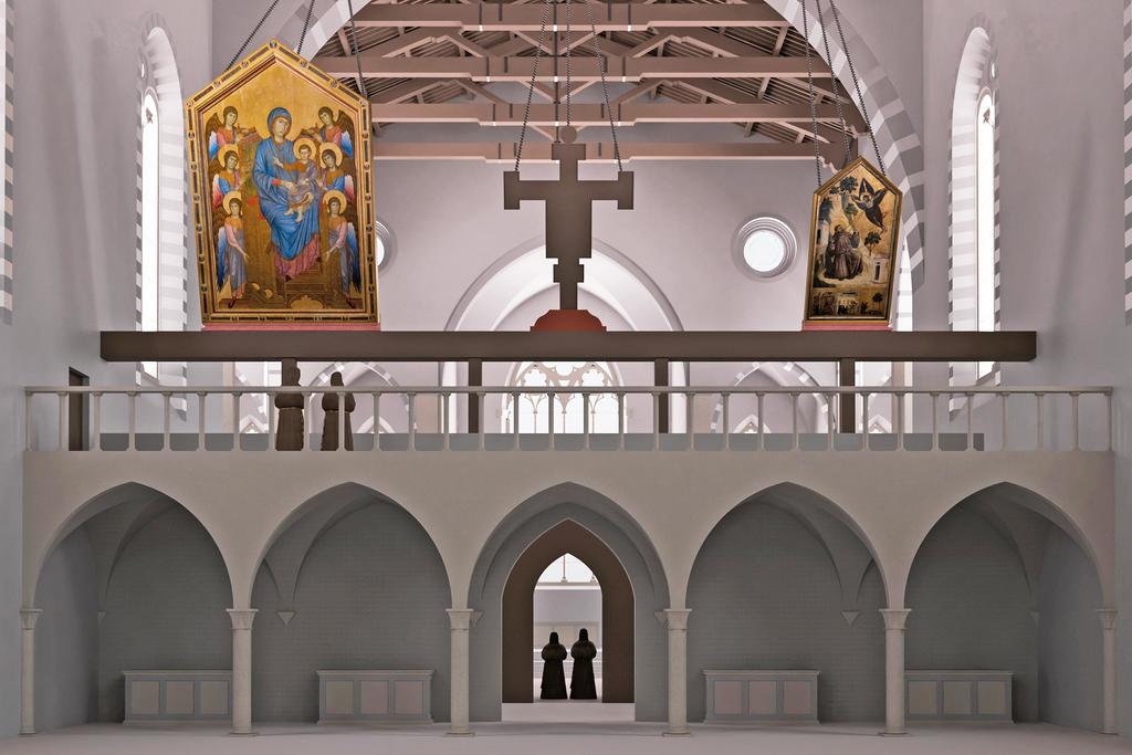 Reconstitution en 3D du jubé de l’église san Francesco de Pise. 