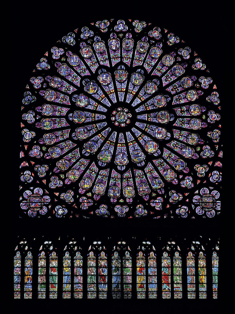 La rose nord de Notre‑Dame, XIIIe siècle.