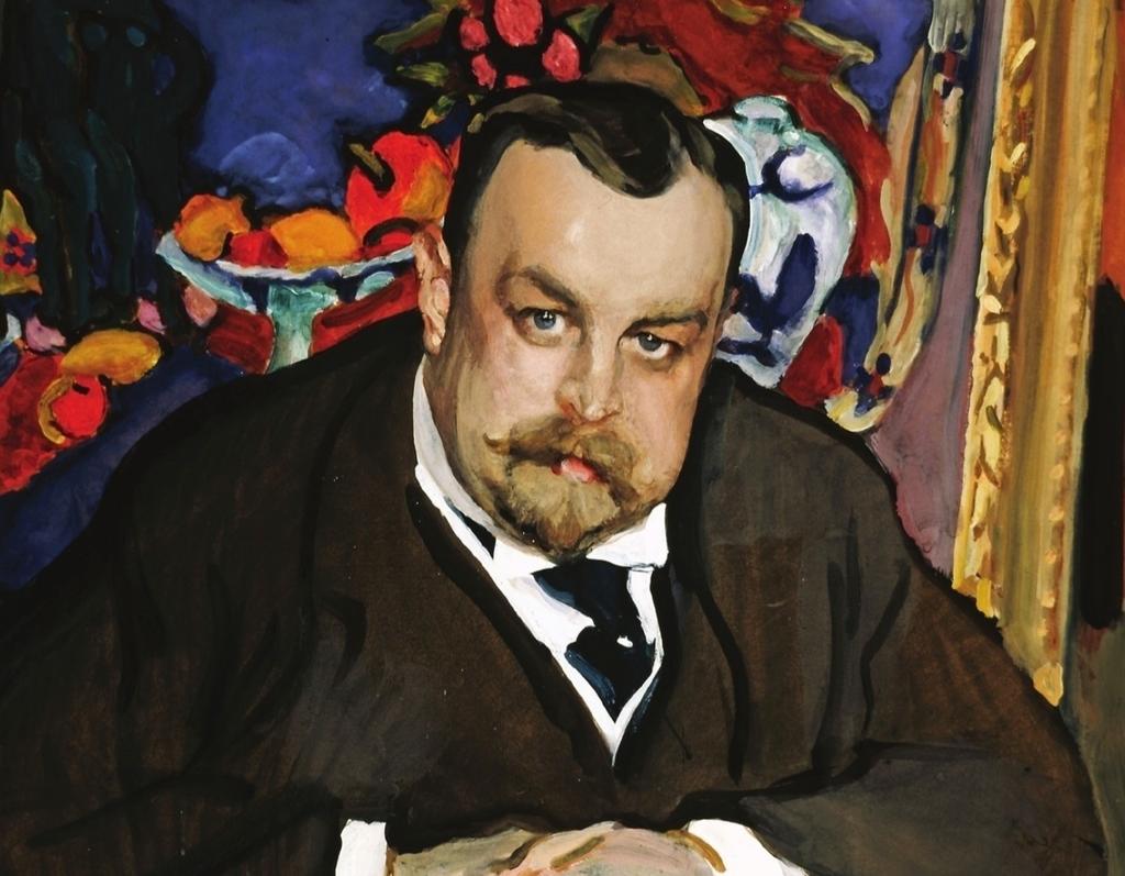 Valentin Sérov, Portrait du collectionneur de la peinture moderne russe et française Ivan Abramovitch Morozov (détail), Moscou, 1910. Tempera sur carton, 63,5 x 77 cm. Collection Ivan Morozov, 1910. Moscou, galerie nationale Trétiakov.