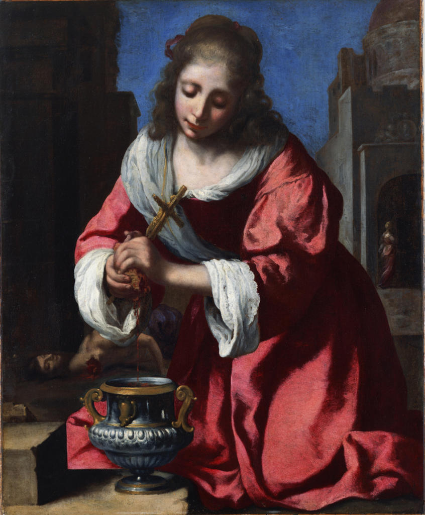 Johannes Vermeer, d’après Felice Ficherelli, Sainte Praxède, 1655. Huile sur toile, 101,6 x 82 cm. Tokyo, The National Museum of Western Art / Kufu Company Inc.
