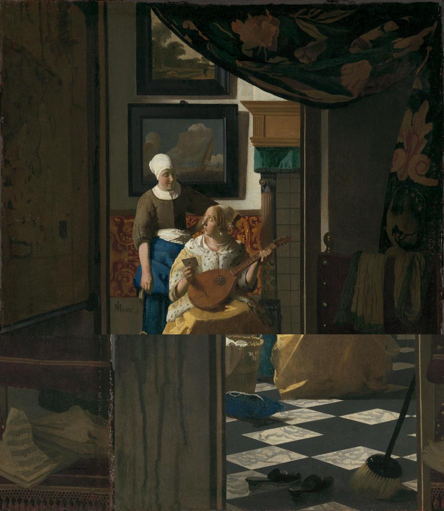 La Lettre d’amour, 1669-1670. Huile sur toile, 44 x 38,5 cm. Amsterdam, Rijksmuseum.