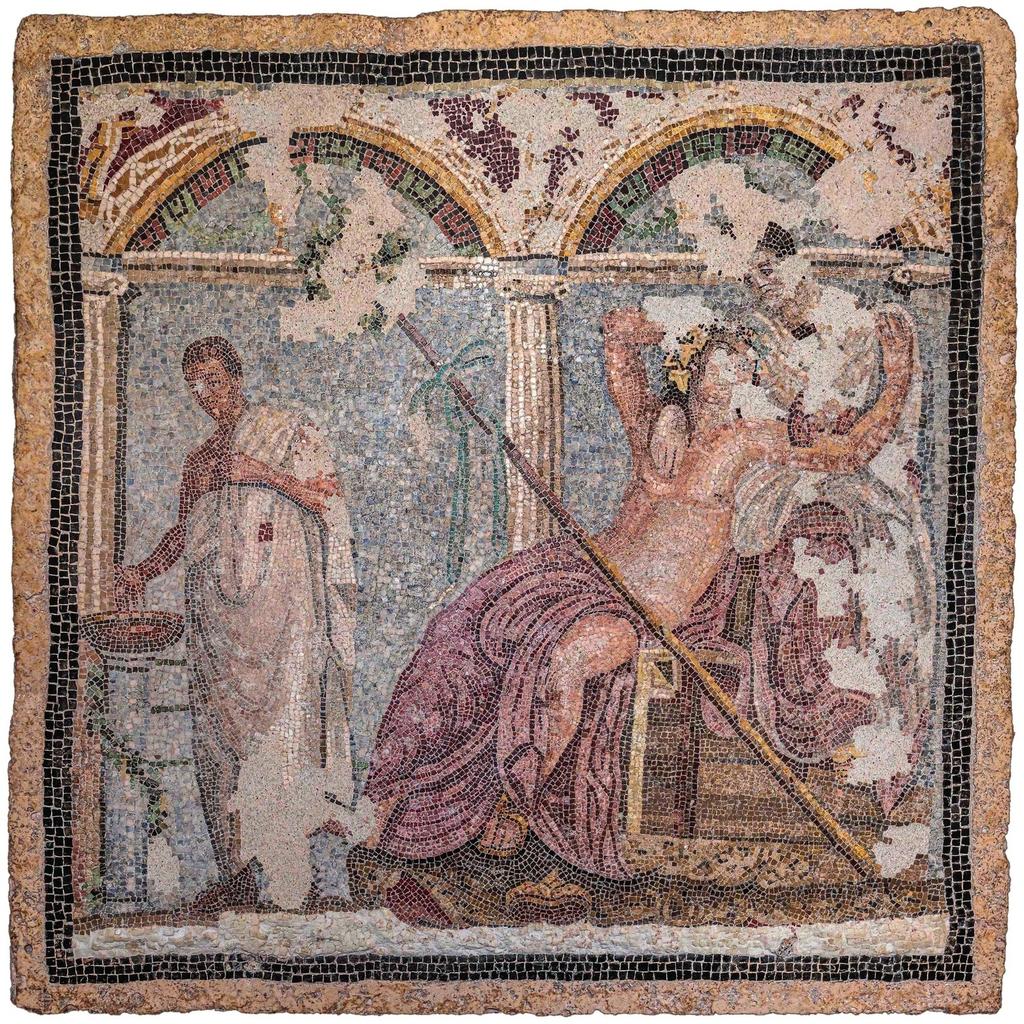 Ariane et Dionysos. Mosaïque. Pompéi, Parc archéologique de Pompéi.