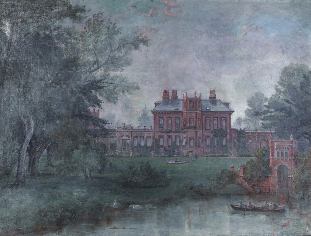 Armand Bernard (1829-1894), Orleans House à Twickenham, 1880. Huile sur toile, 125 x 185 cm. Chantilly, château de Chantilly, inv. PE 618.