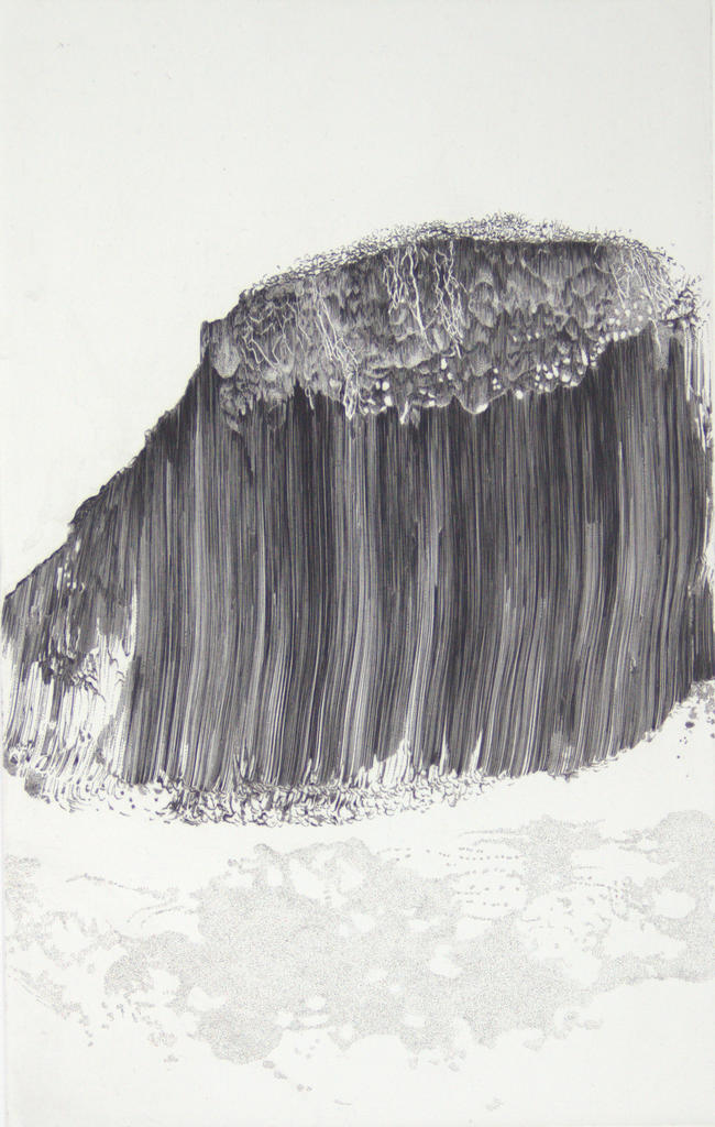 Souscription 2025 : Catherine Gillet, Ailleurs, 2025, burin sur cuivre, 30 x 19 cm (matrice), impression Matthieu Perramant, Ateliers Moret, 70 ex. 