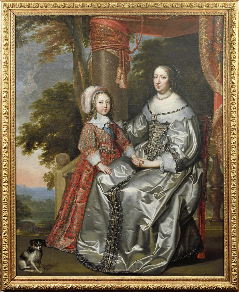 Charles (1604-1692) et Henri (1603-1677) Beaubrun, Portrait d’Anne d’Autriche (1601-1666) et du Dauphin Louis, futur Louis XIV (1638-1715). Huile sur toile, 194 x 155 cm. Estimé : 150 000/200 000 €. 